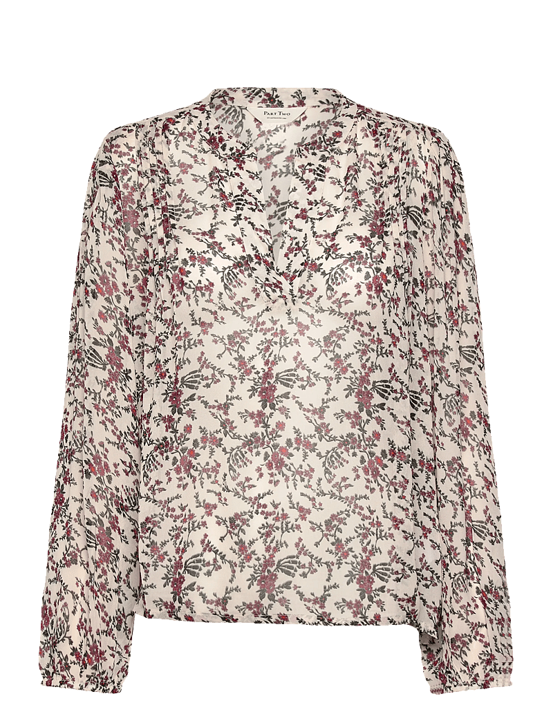 Part Two - SandiPW BL - pitkähihaiset puserot - whitecap gray flower bouquet - 0