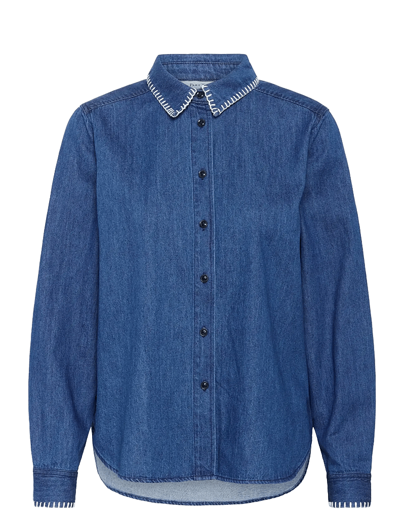 Part Two - SarafiaPW SH - jeansskjortor - medium blue stich - 1