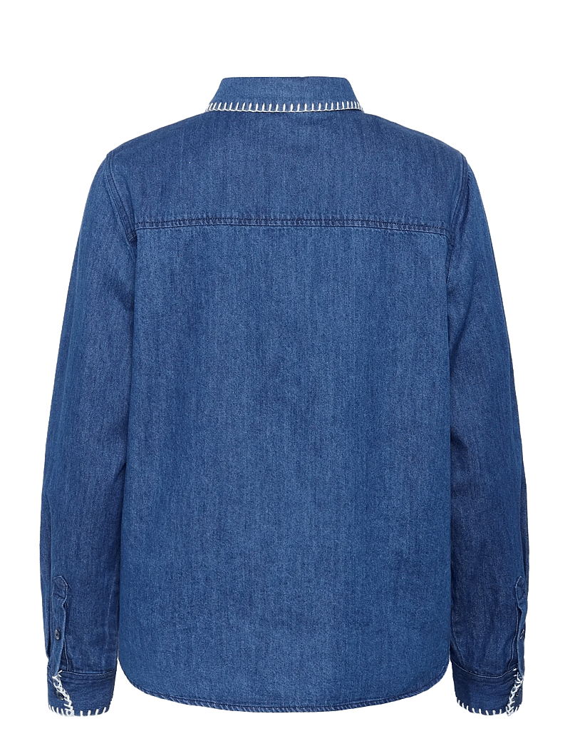Part Two - SarafiaPW SH - jeansskjortor - medium blue stich - 2