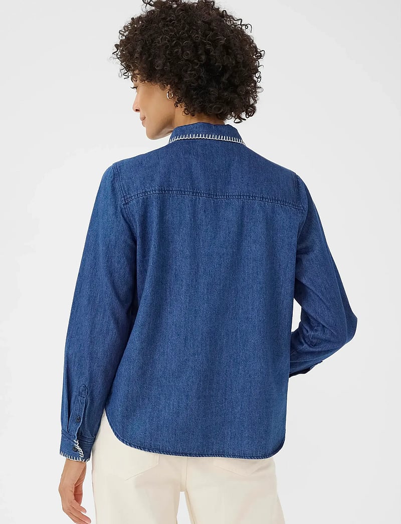 Part Two - SarafiaPW SH - jeansskjortor - medium blue stich - 4