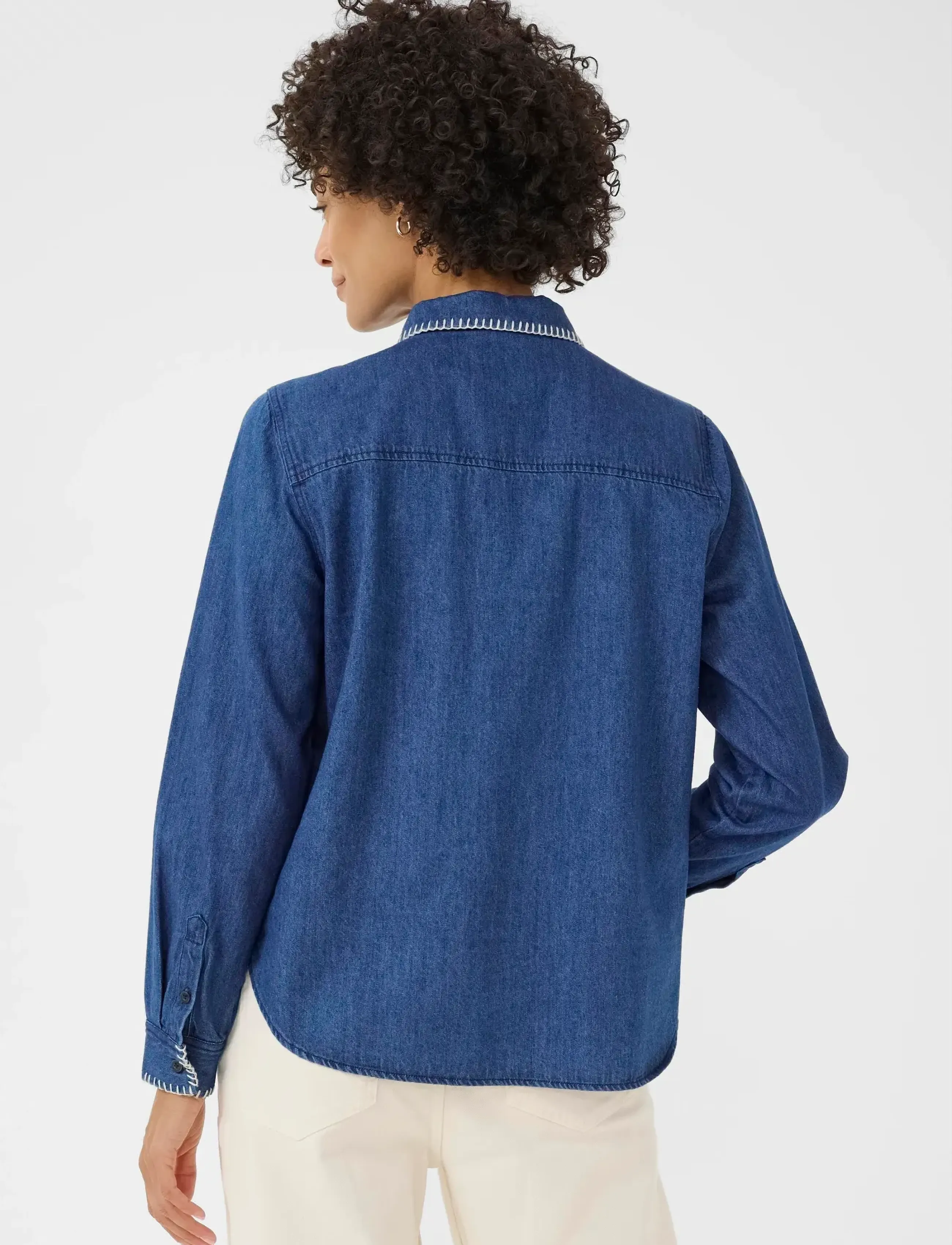 Part Two - SarafiaPW SH - chemises en jeans - medium blue stich - 4