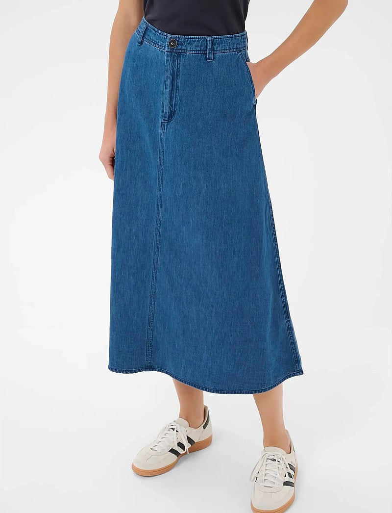 Part Two - SaramariePW SK - jeanskjolar - medium dark blue denim - 0