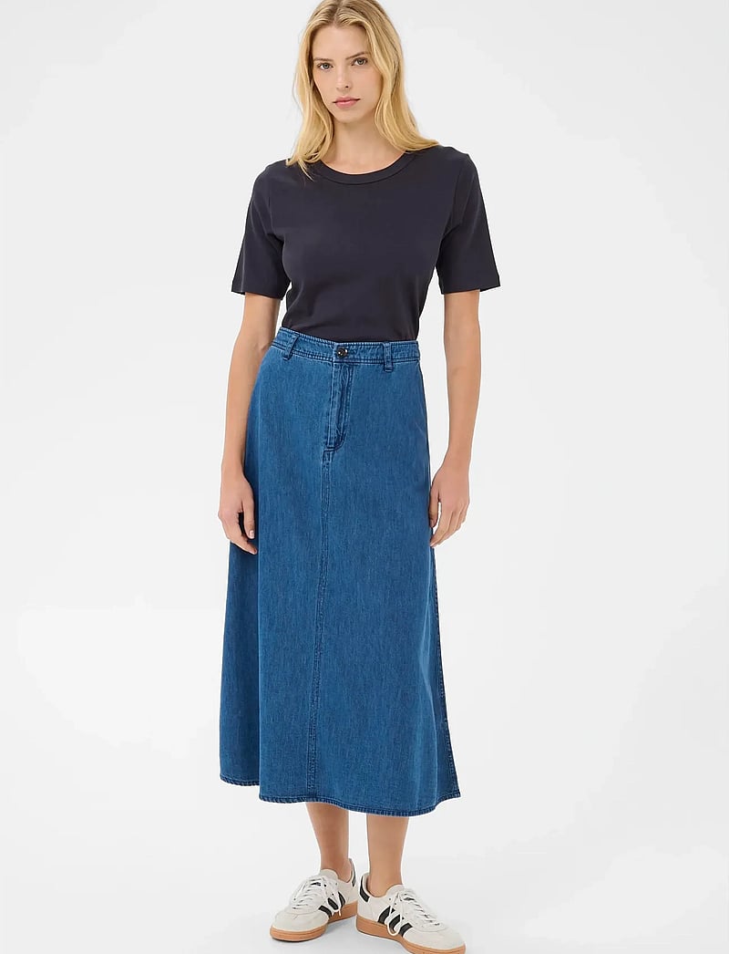 Part Two - SaramariePW SK - jeanskjolar - medium dark blue denim - 3