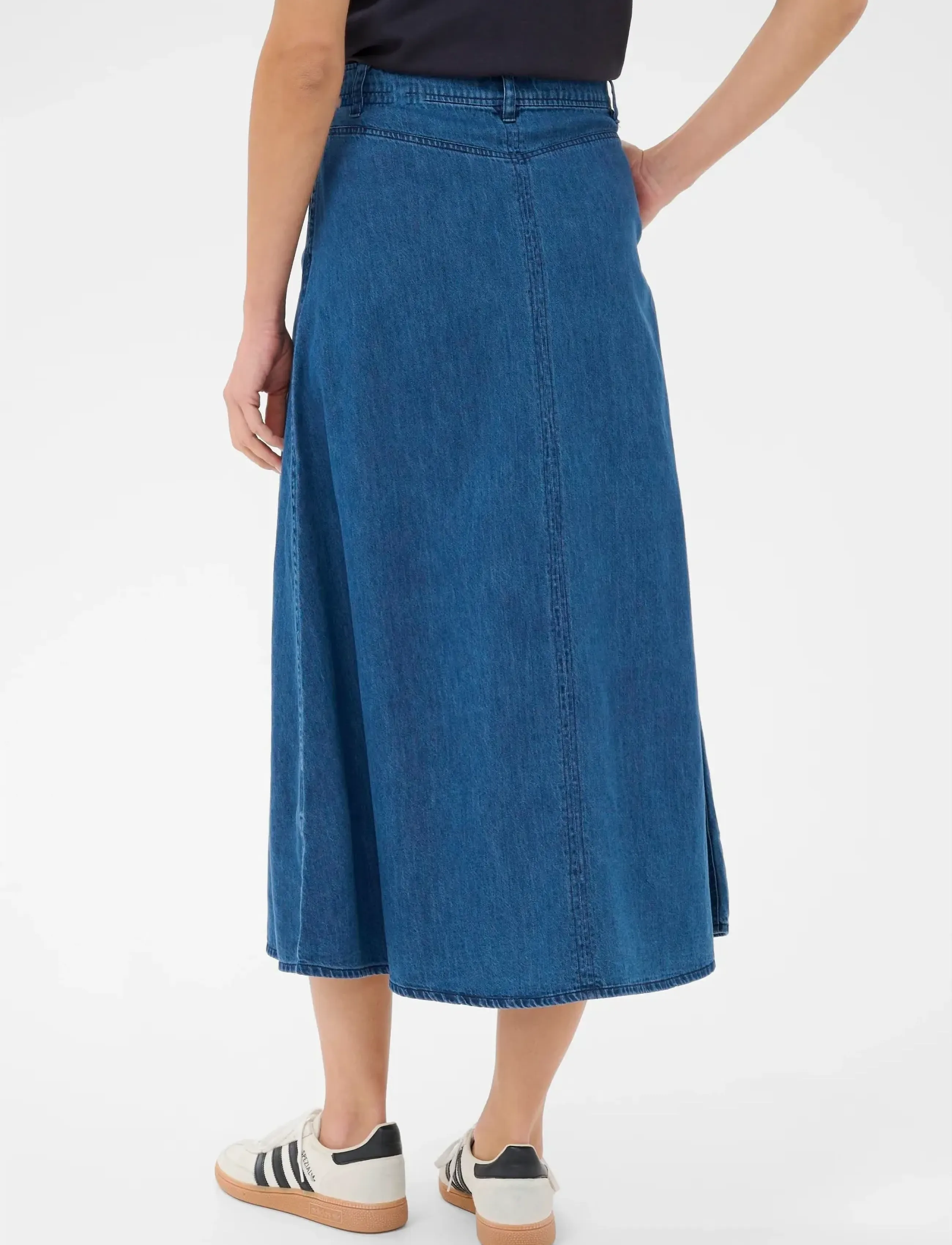 Part Two - SaramariePW SK - jeanskjolar - medium dark blue denim - 4