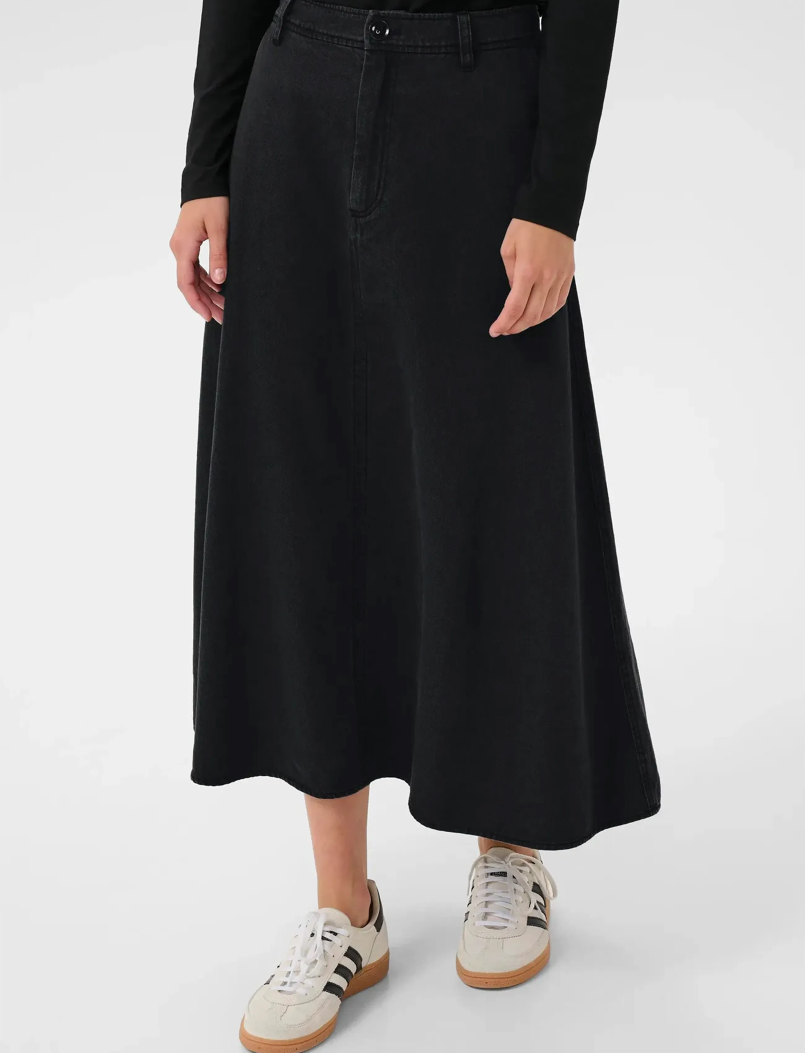 Part Two - SaramariePW SK - denim skirts - washed black denim - 4