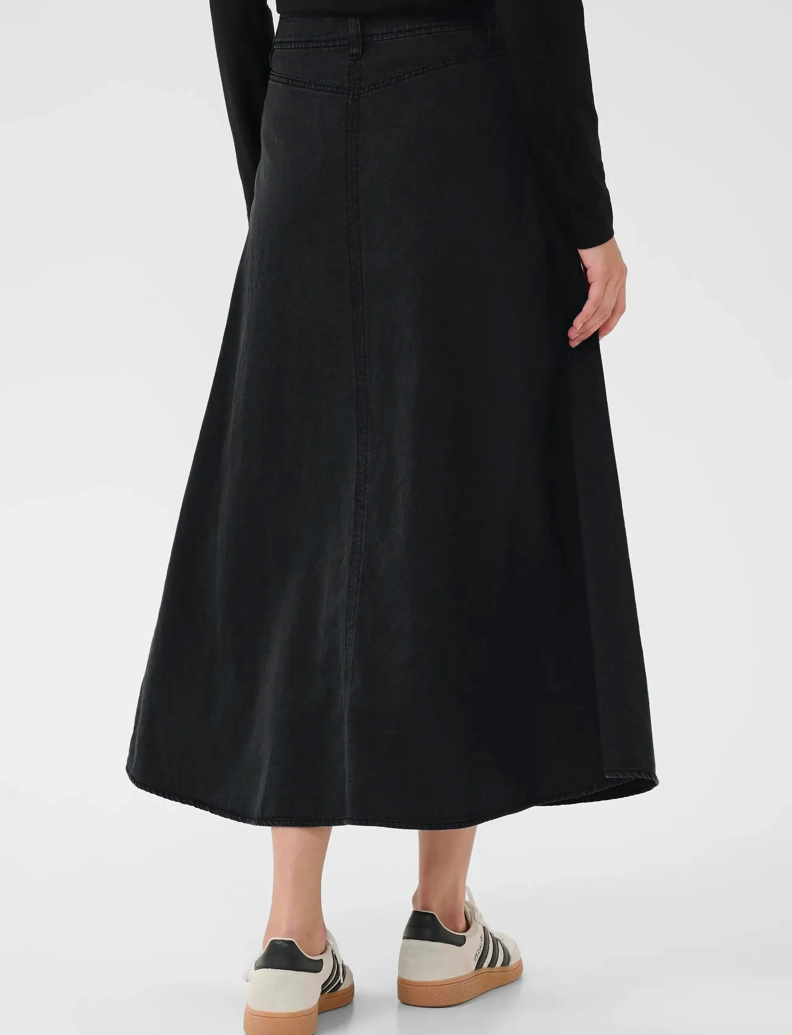 Part Two - SaramariePW SK - denim skirts - washed black denim - 5