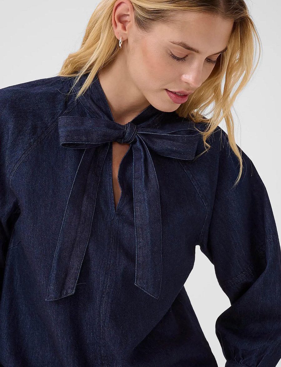 Part Two - SassiPW SH - džinsa krekli - rinse blue denim - 5