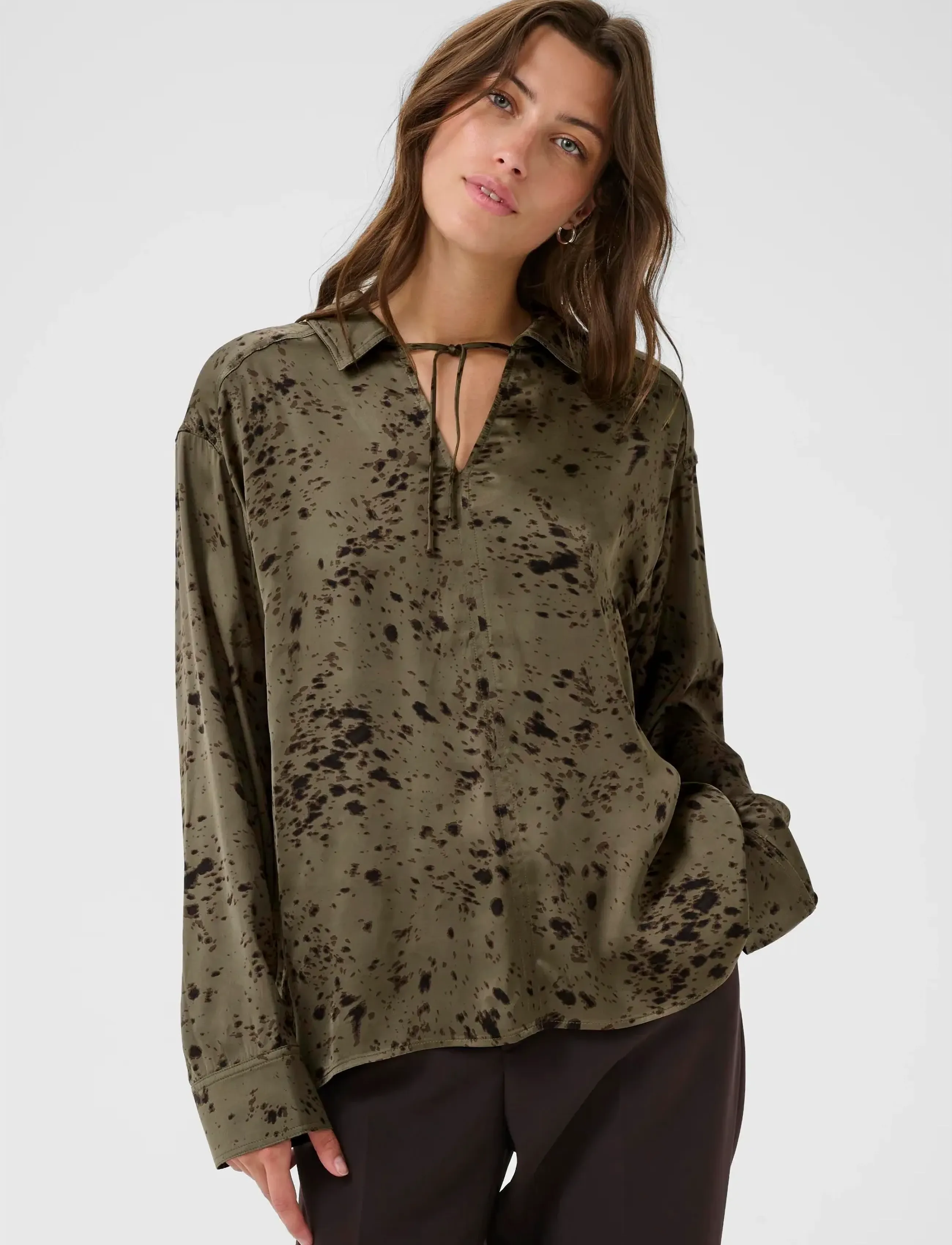 Part Two SheenaPW BL - Bluser & Skjorter - TARMAC SCATTERED TEXTURE PRINT / brown