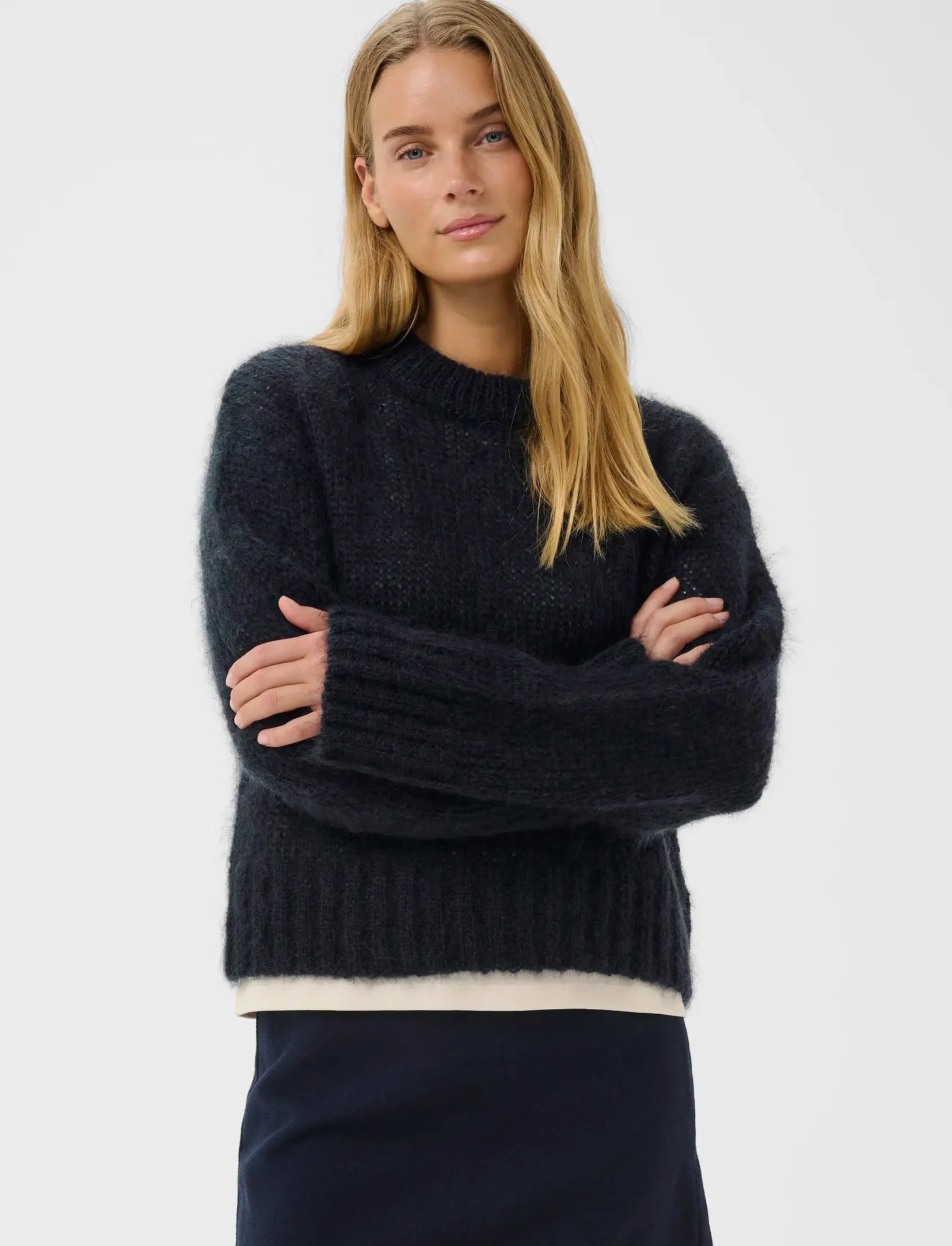 Part Two SillePW Pullover - Kudumid - DARK NAVY / navy