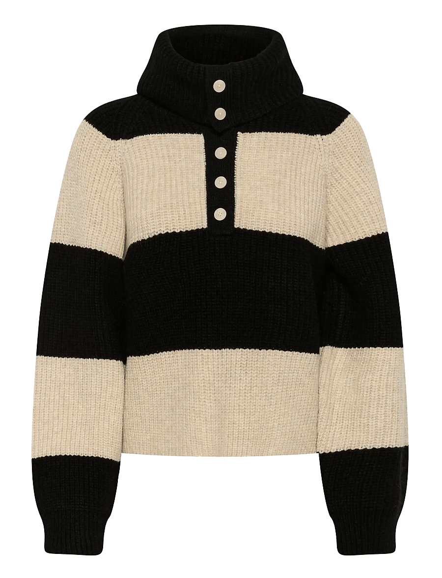 Part Two - SimraPW PU - kampsunid - french oak/ black block stripe - 1