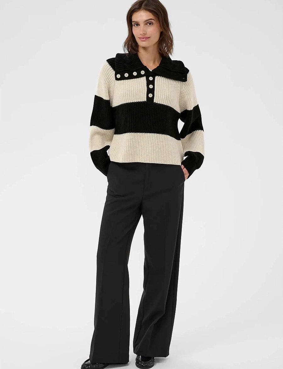 Part Two - SimraPW PU - kampsunid - french oak/ black block stripe - 3