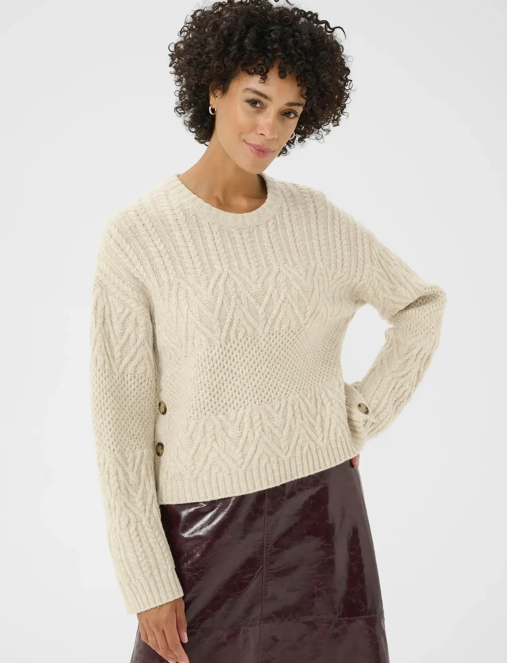 Part Two - SindyPW PU - jumpers - french oak melange - 0