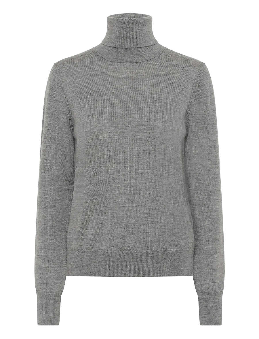 Part Two - SiniPW PU - rollkragenpullover - medium grey melange - 1