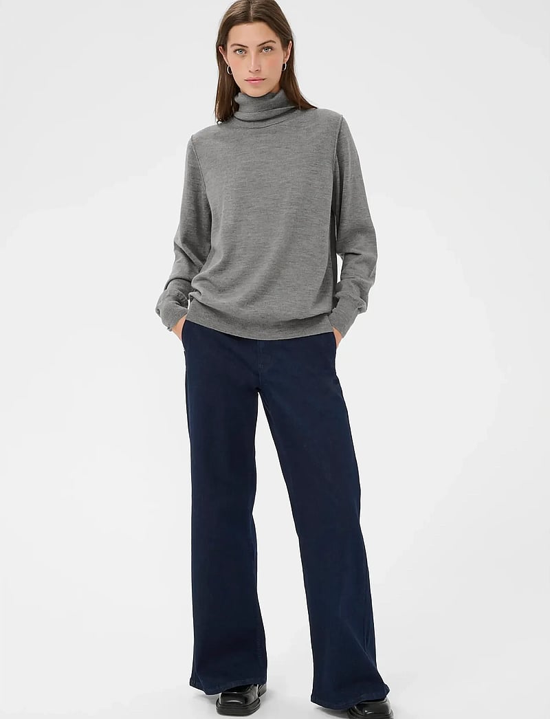 Part Two - SiniPW PU - rollkragenpullover - medium grey melange - 3