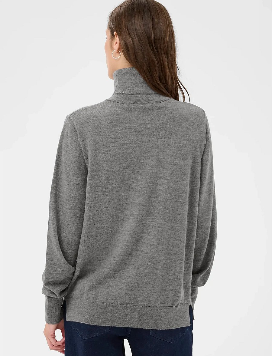 Part Two - SiniPW PU - rollkragenpullover - medium grey melange - 4