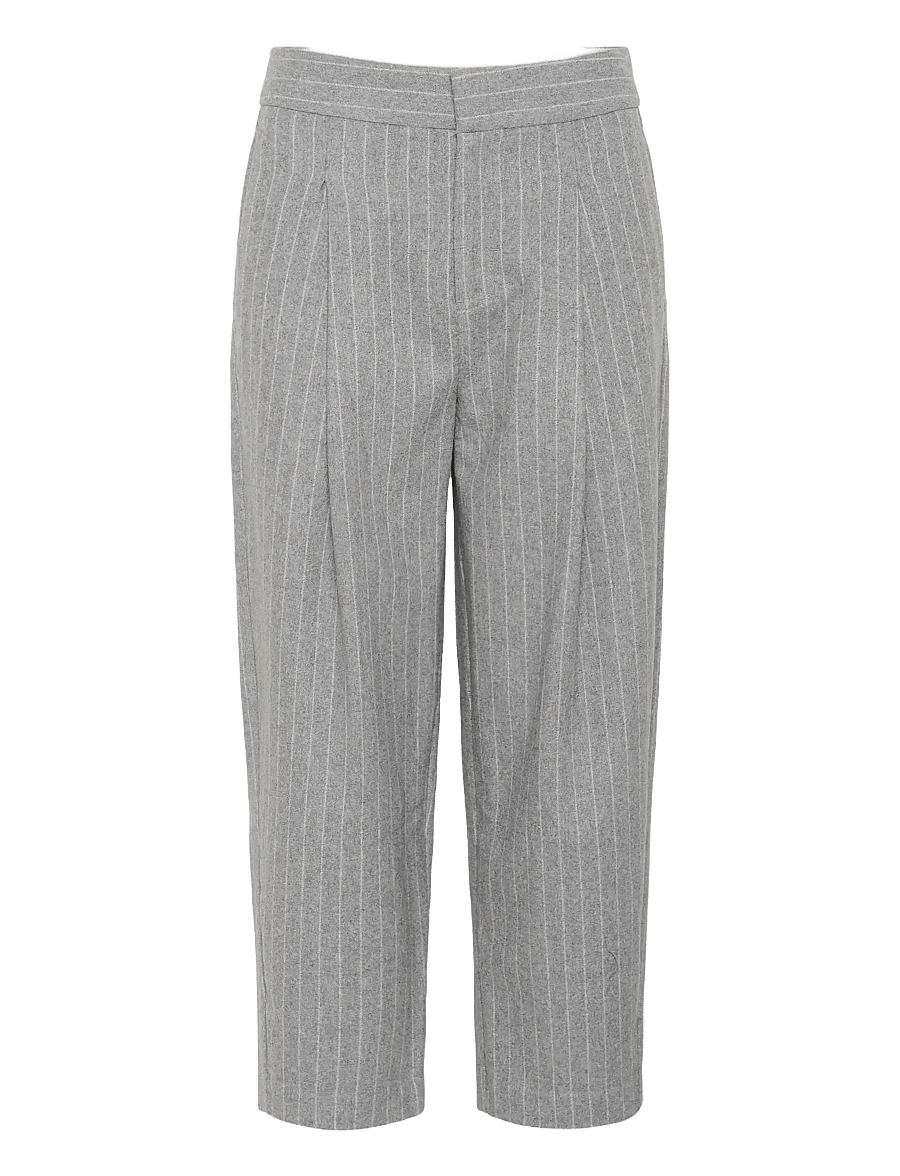 Part Two - SolbrittPW PA - „barrel“ silueto kelnės - medium grey pinstripe - 0