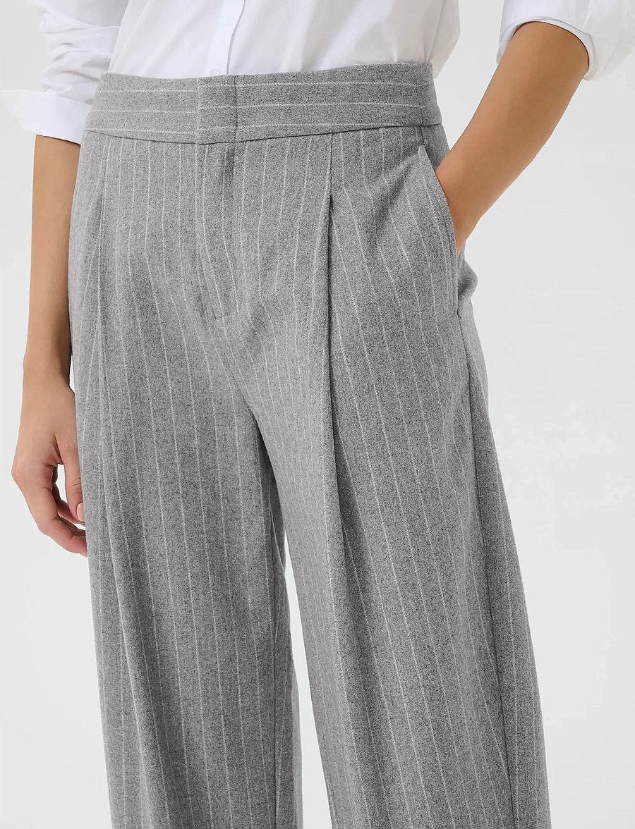 Part Two - SolbrittPW PA - „barrel“ silueto kelnės - medium grey pinstripe - 4