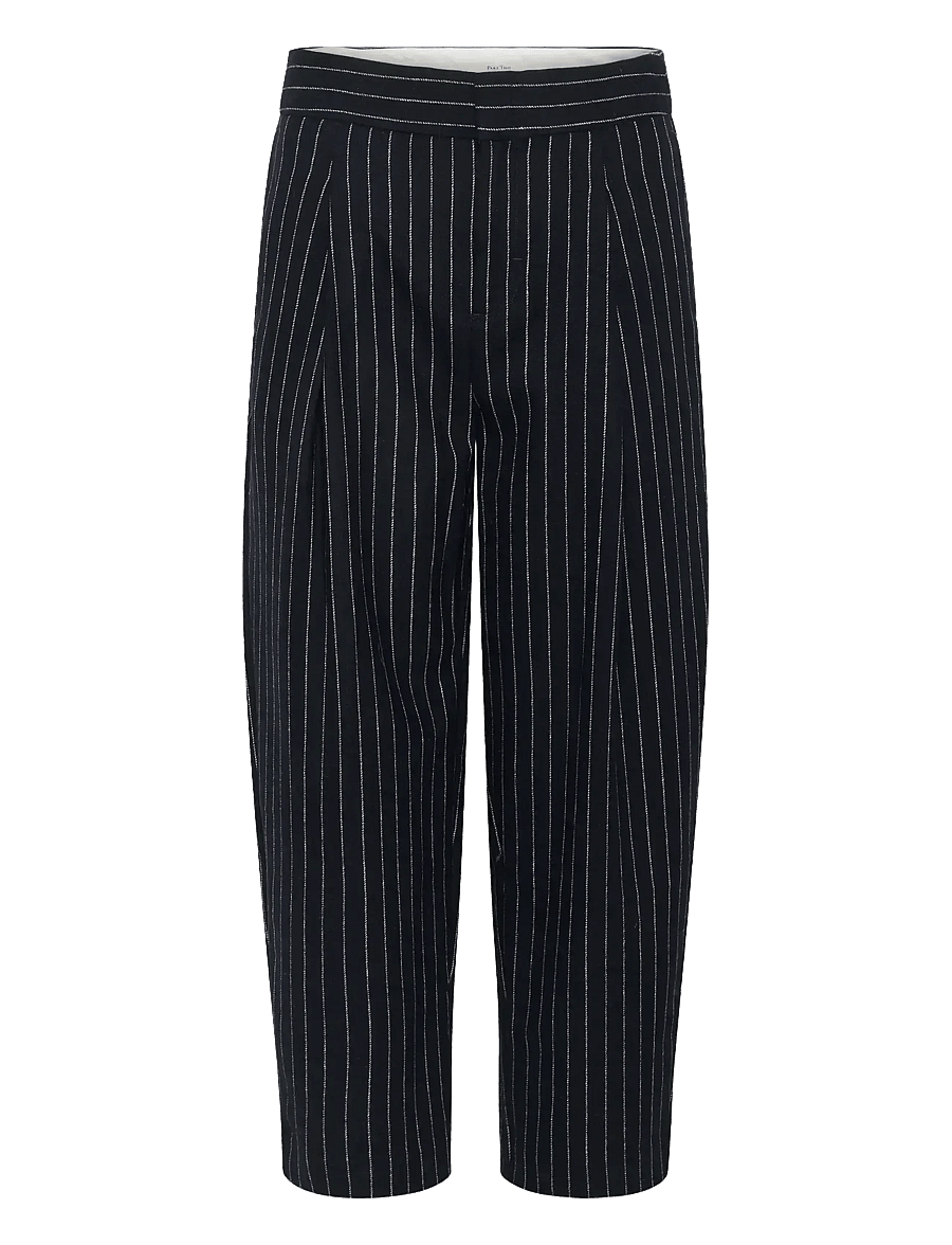 Part Two - SolbrittPW PA - barrel-bukser - navy pinstripe - 1