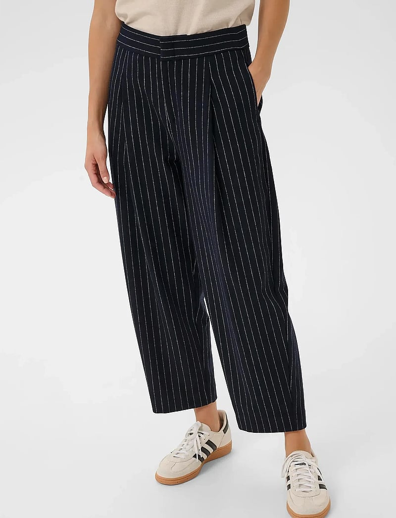 Part Two - SolbrittPW PA - barrel püksid - navy pinstripe - 0