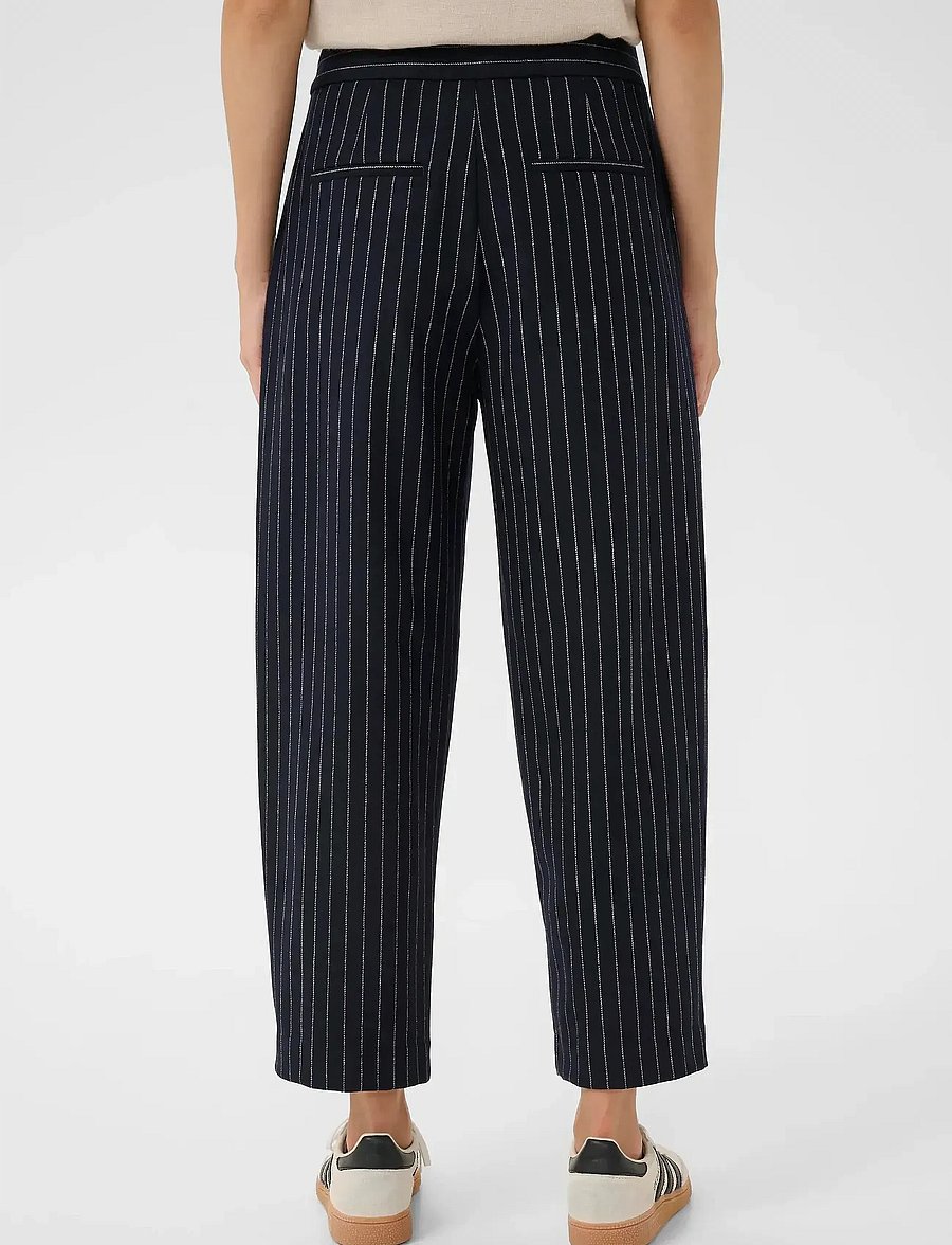 Part Two - SolbrittPW PA - barrel-bukser - navy pinstripe - 3