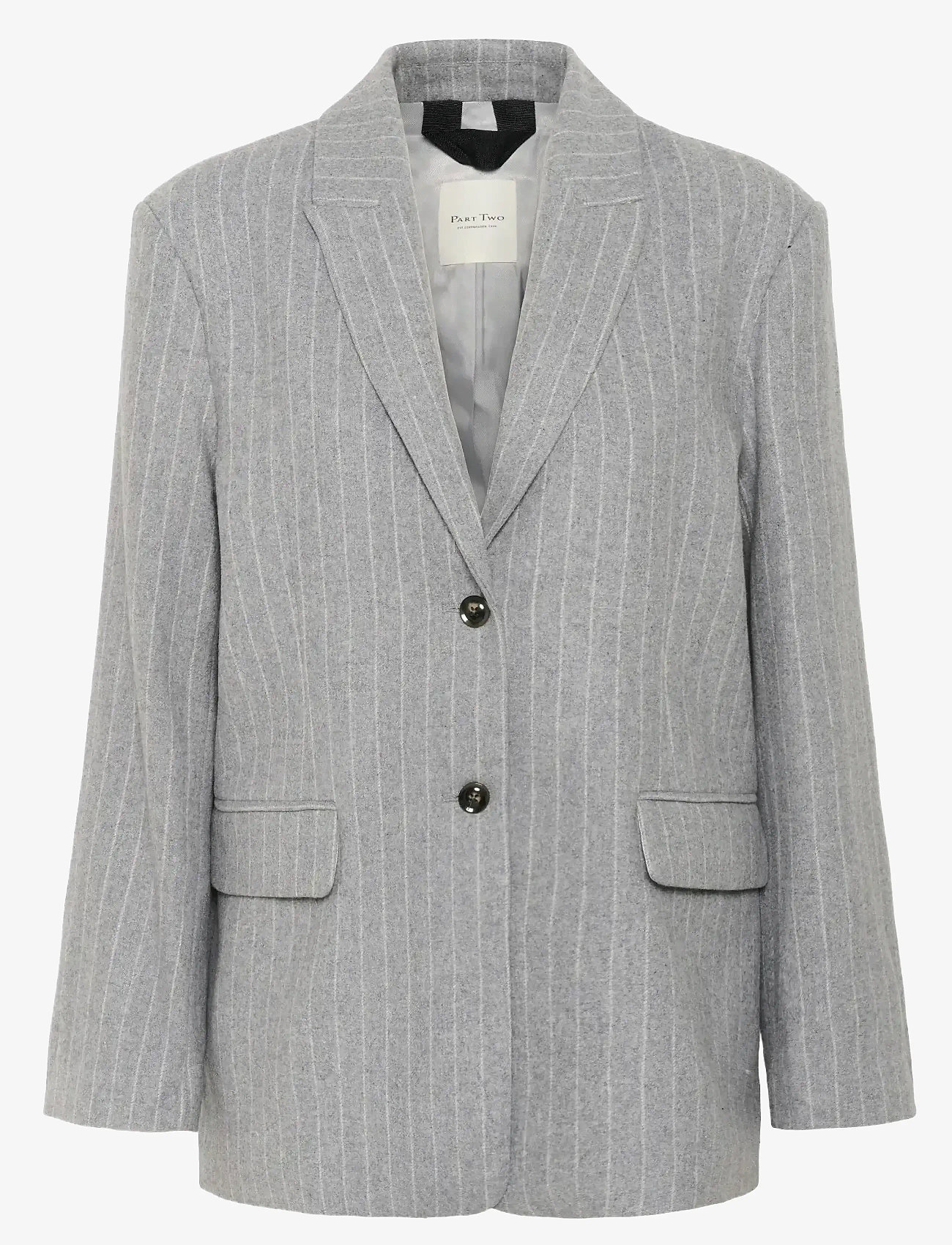 Part Two - SomayaPW BZ - einreihige blazer - medium grey pinstripe - 0