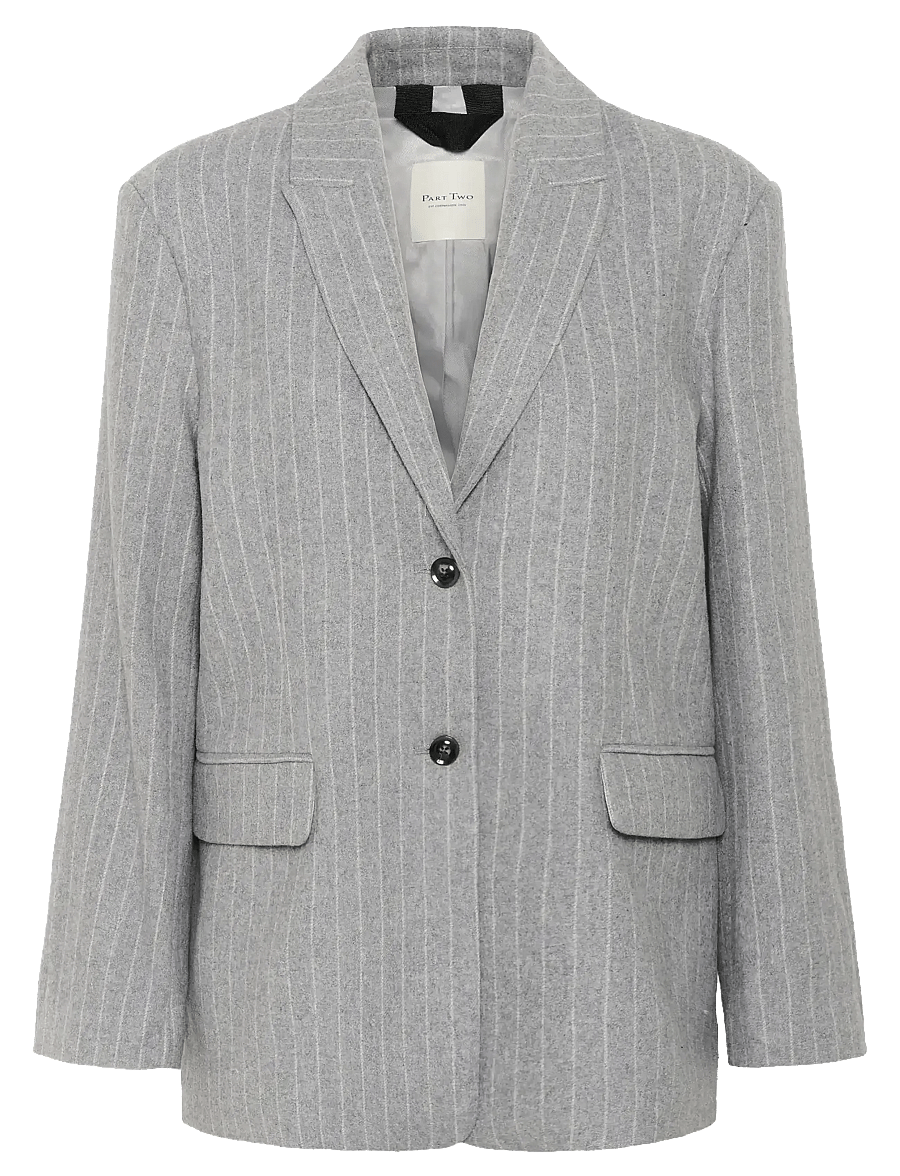Part Two - SomayaPW BZ - einreihige blazer - medium grey pinstripe - 1