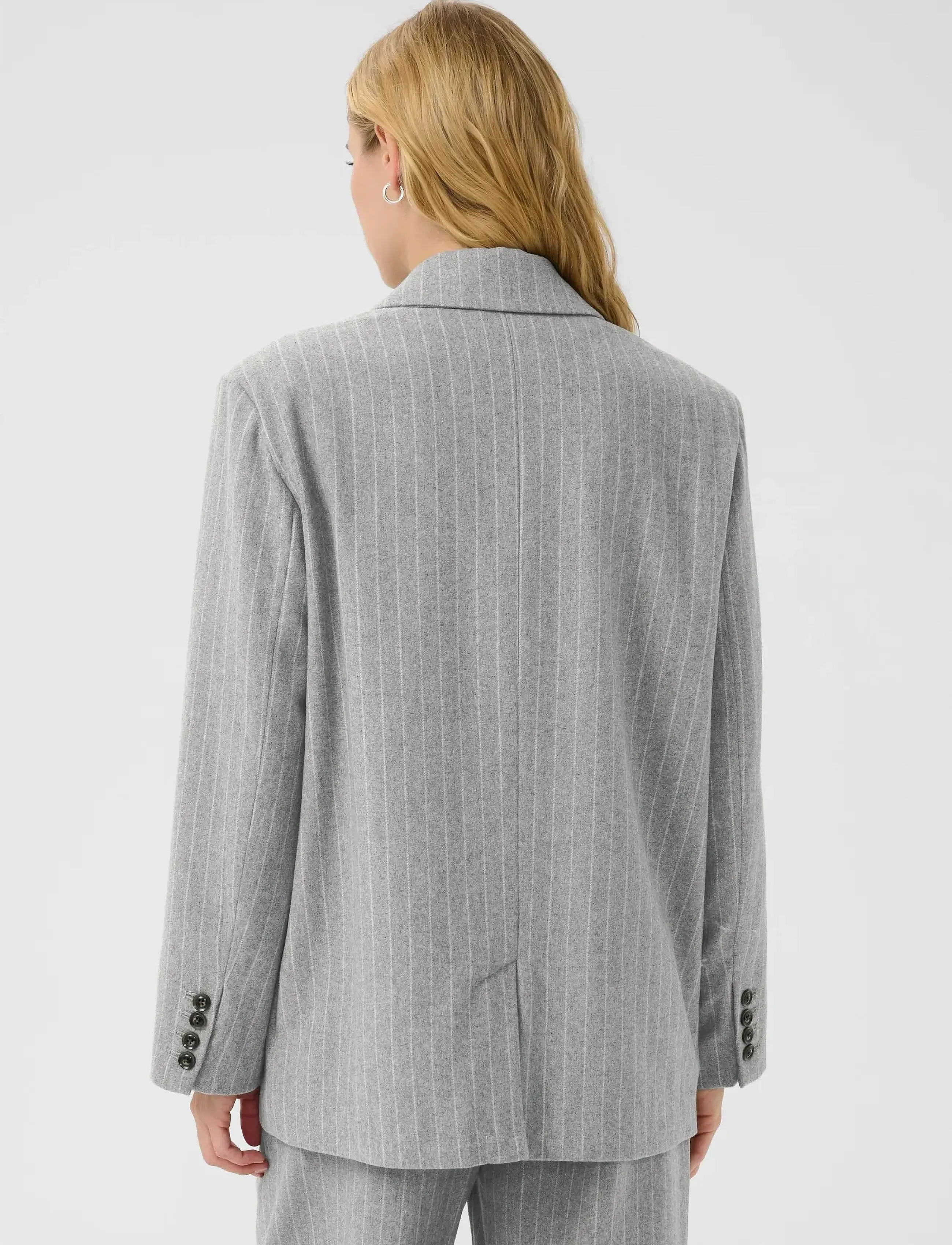 Part Two - SomayaPW BZ - single breasted blazers - medium grey pinstripe - 3