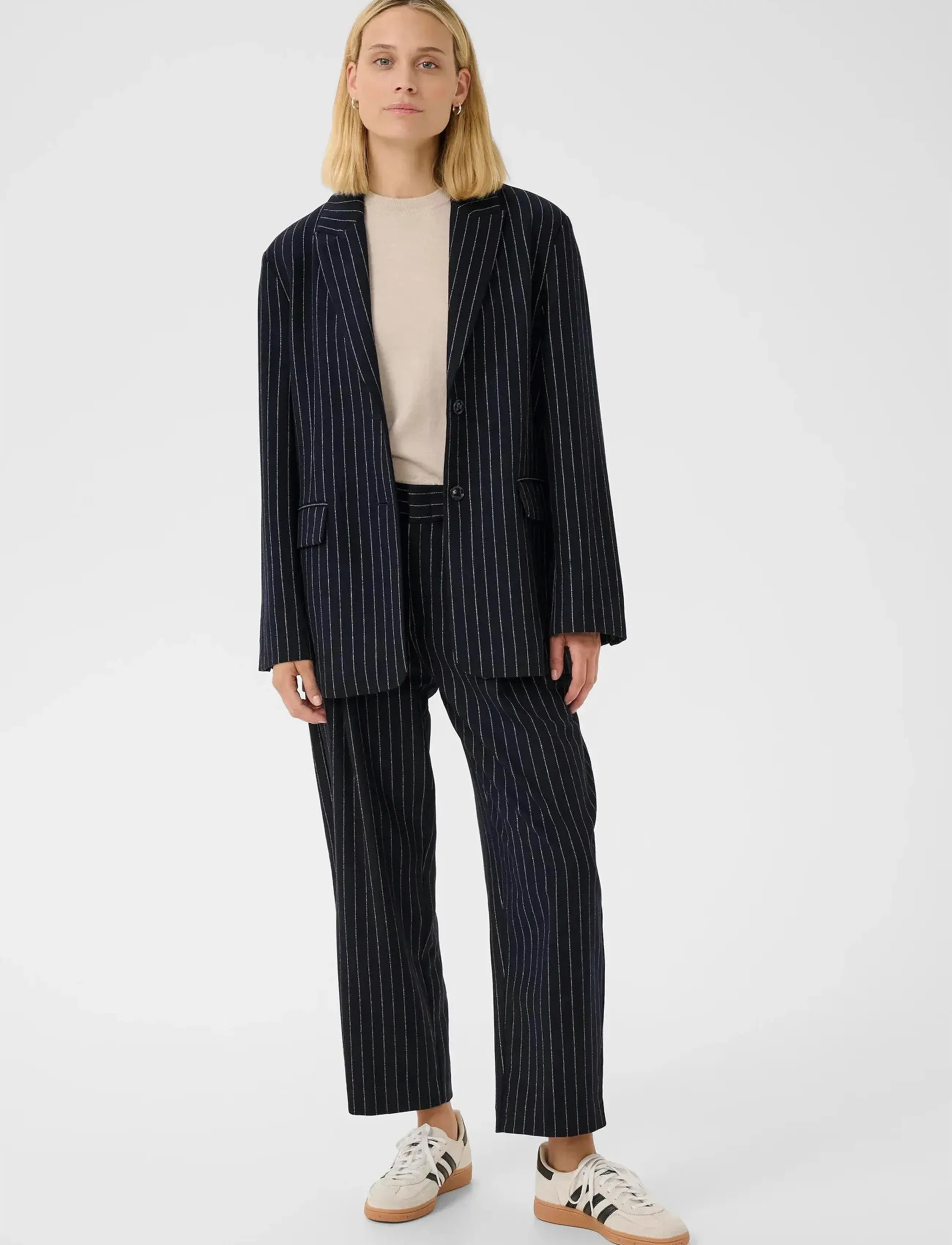 Part Two - SomayaPW BZ - enkeltradede blazere - navy pinstripe - 3