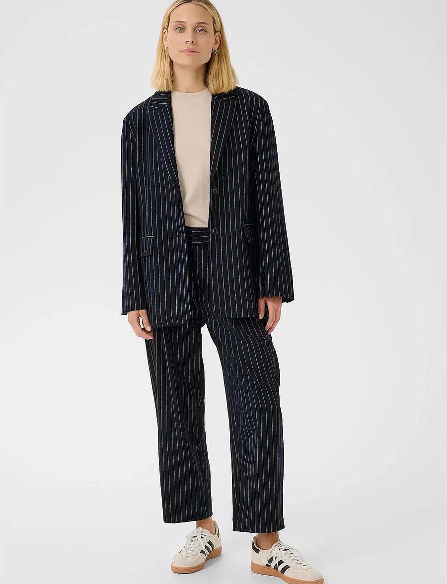 Part Two - SomayaPW BZ - einreihige blazer - navy pinstripe - 3
