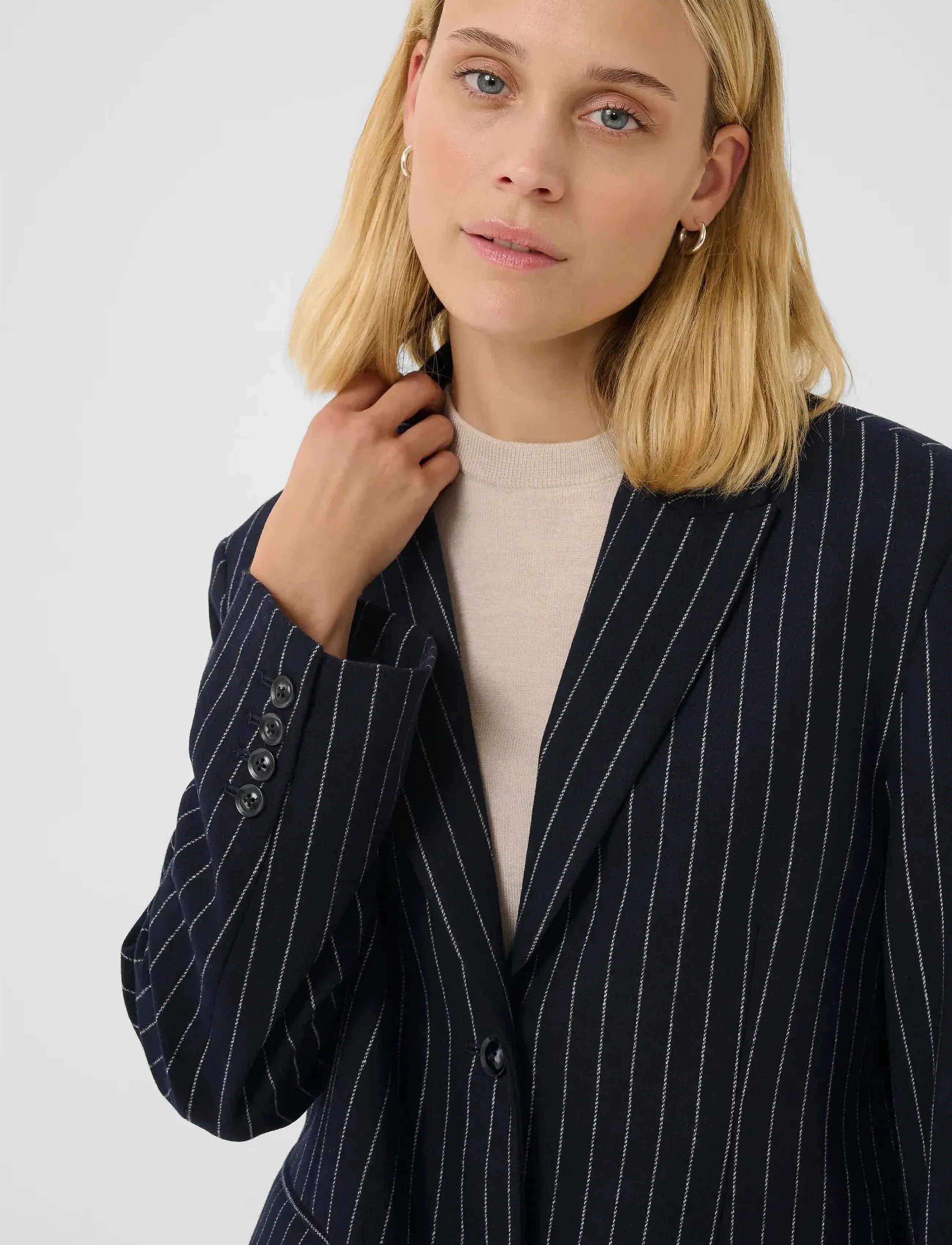 Part Two - SomayaPW BZ - enkeltradede blazere - navy pinstripe - 4