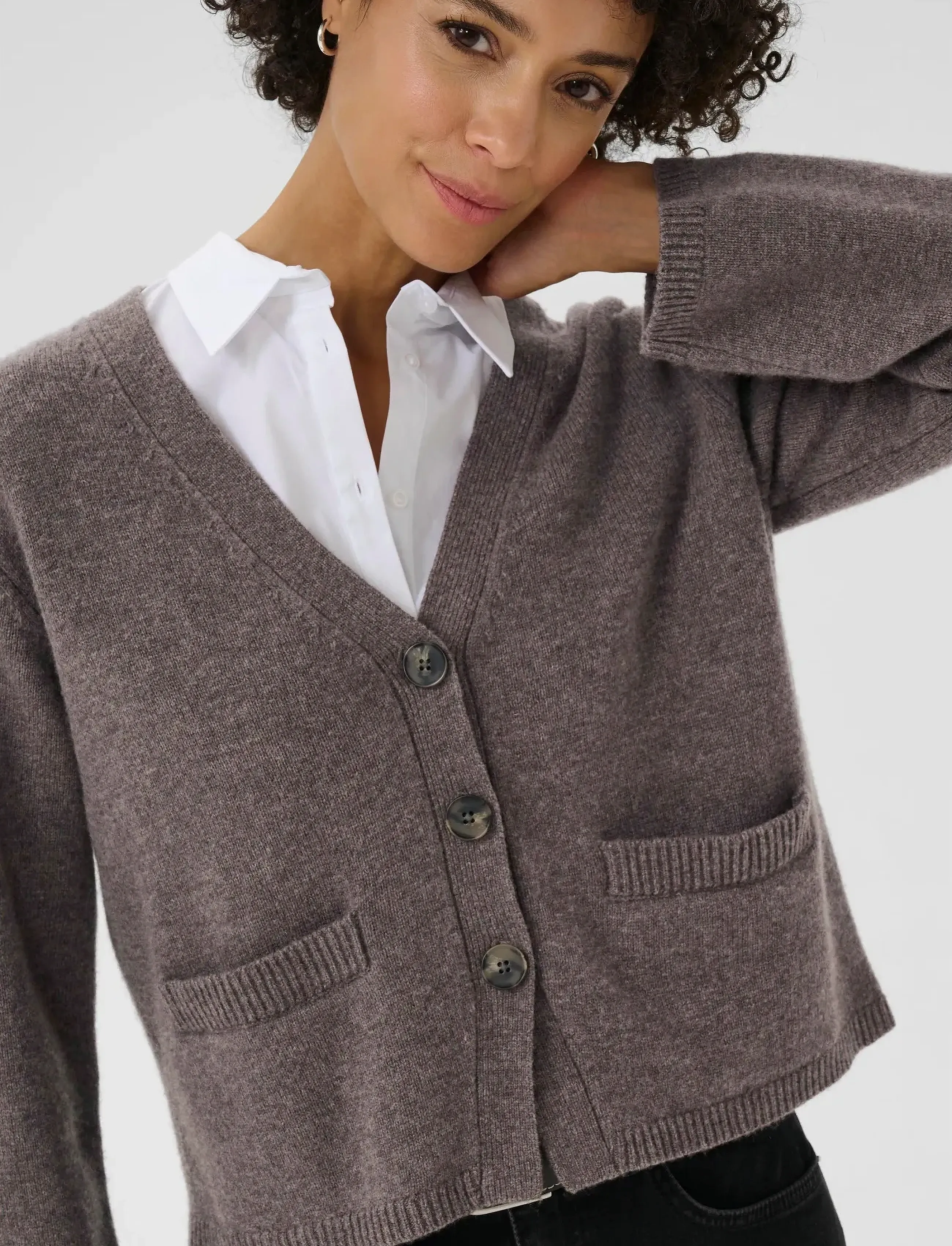 Part Two - SvevaPW Cardigan - cardigans - falcon melange - 3