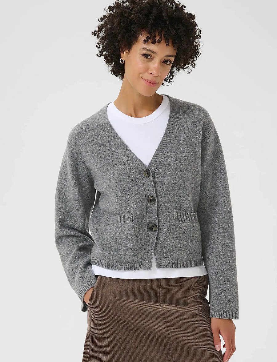 Part Two - SvevaPW Cardigan - kardiganid - medium grey melange - 0