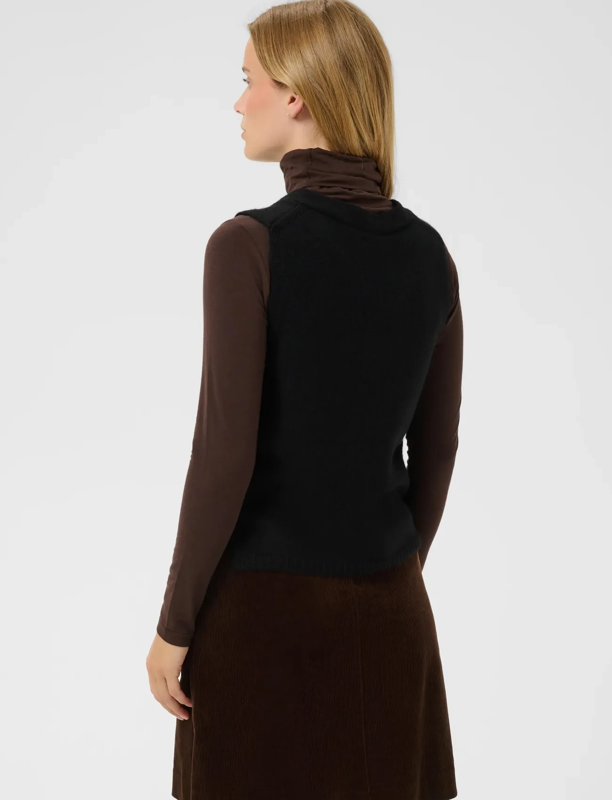 Part Two - SylvaPW Waistcoat - strickwesten - black - 3