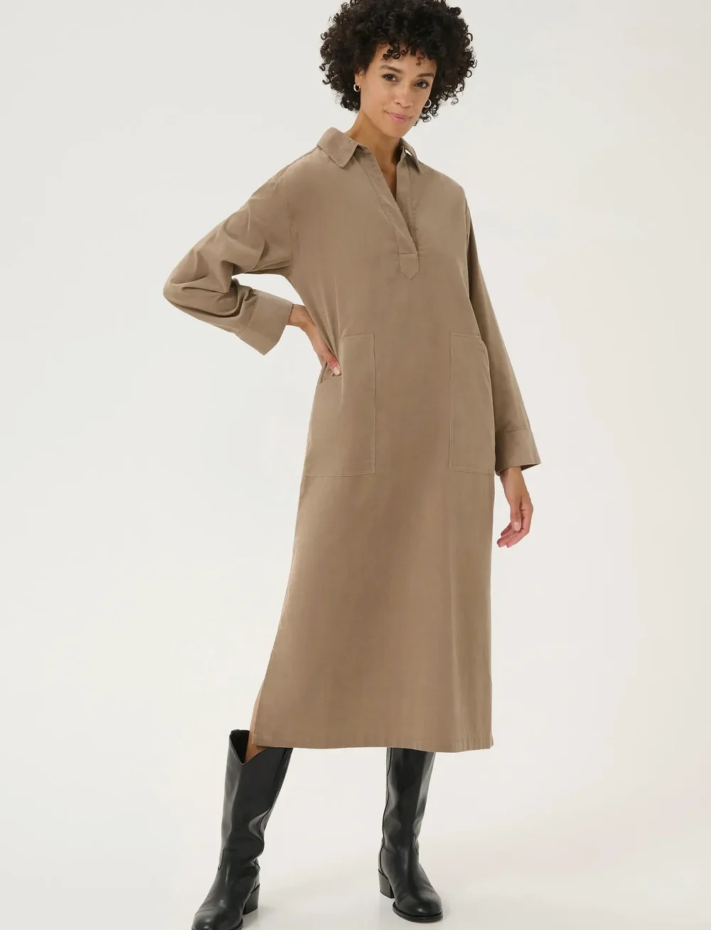 Part Two - LollaPW DR - skjortekjoler - desert taupe - 2