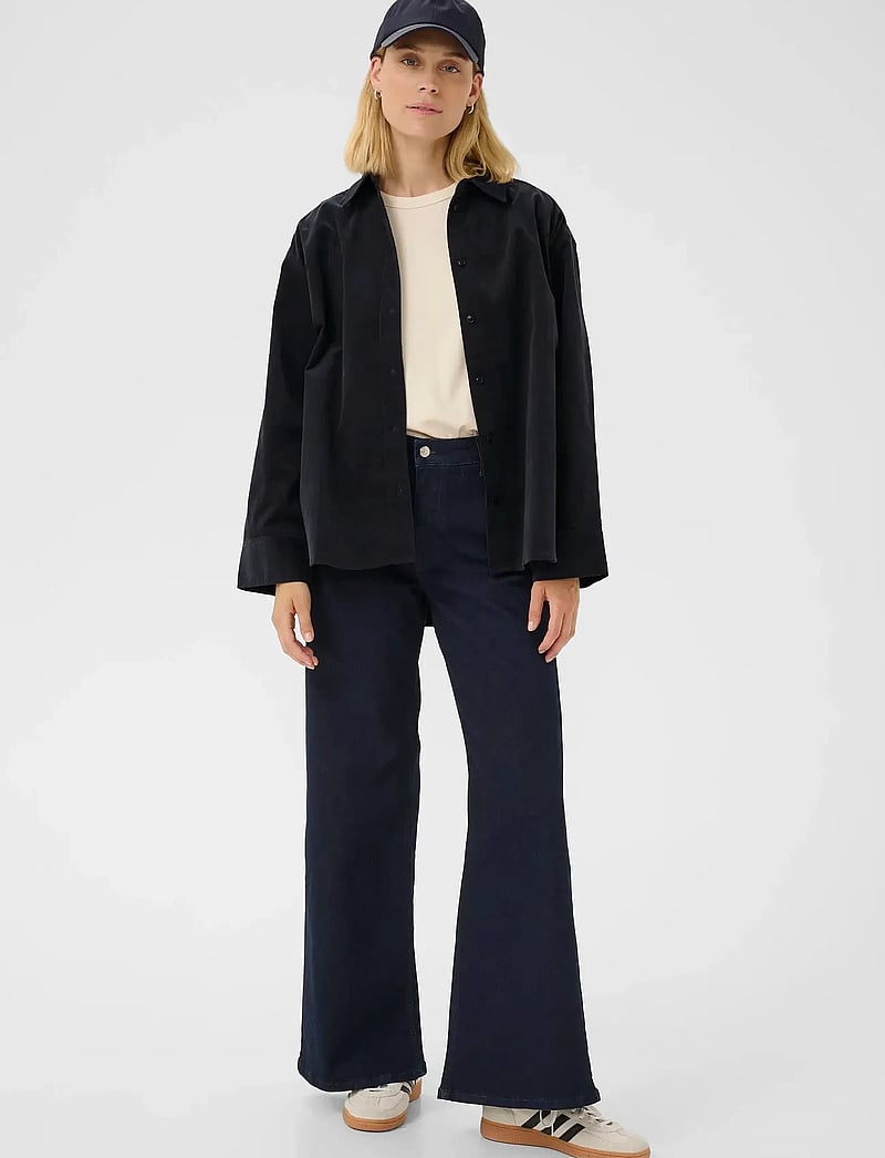 Part Two - SavannasPW SH - pikkade varrukatega särgid - dark navy - 1