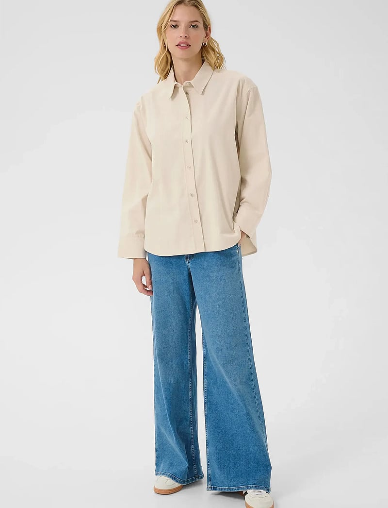 Part Two - SavannasPW SH - långärmade skjortor - french oak - 0