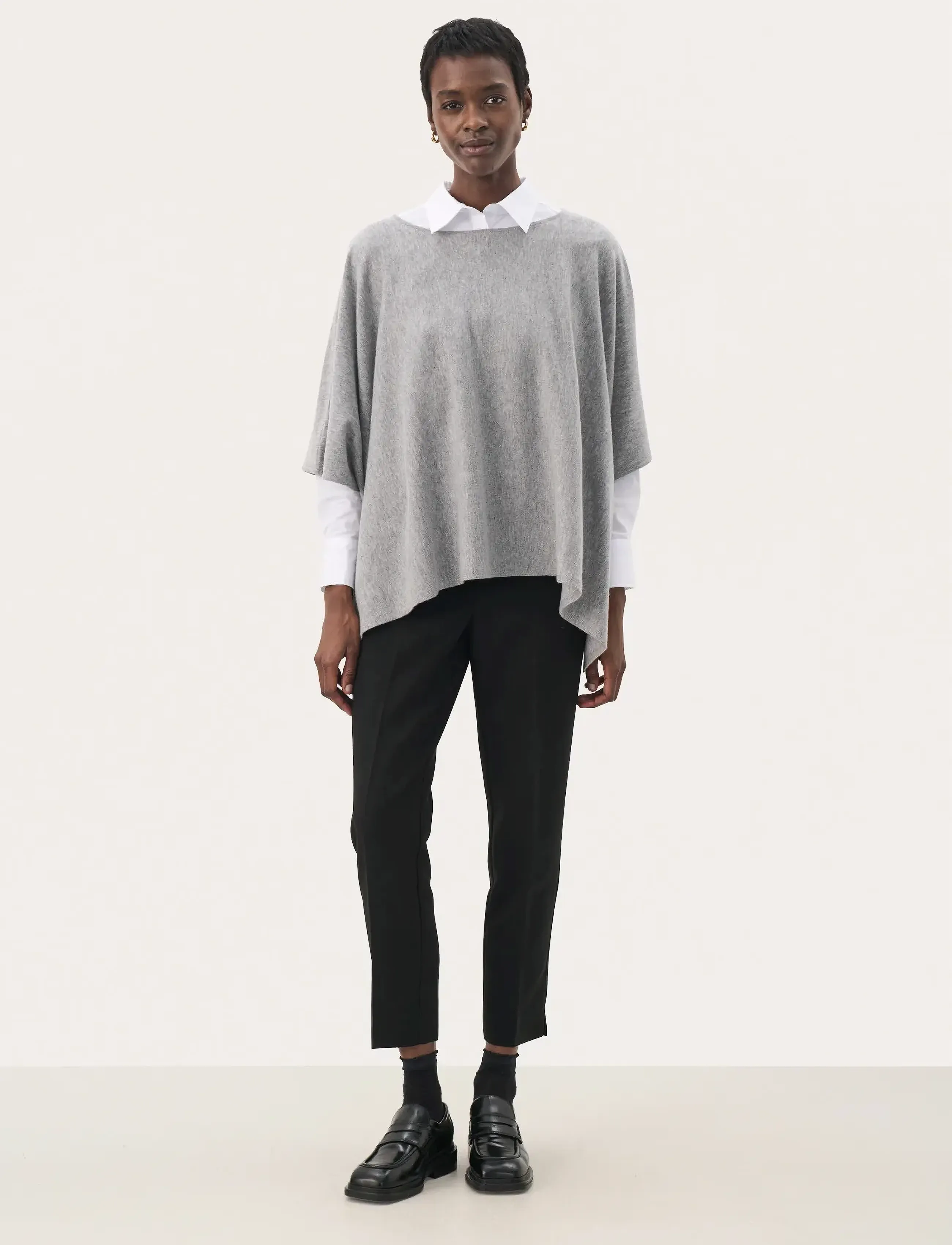 Part Two - TilannaPW PO - kurzämlige blusen - medium grey melange - 3