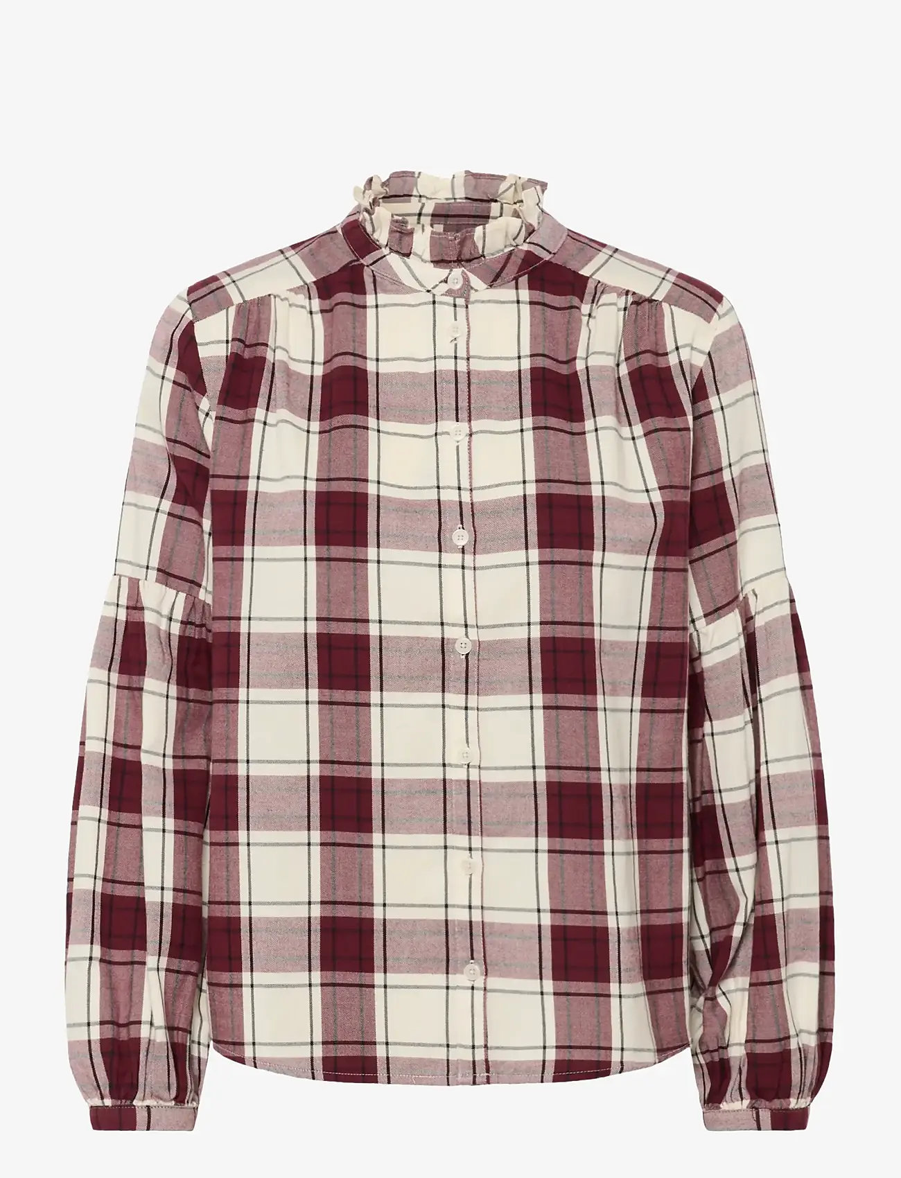 Part Two - SamillaPW SH - långärmade skjortor - tawny port check - 1