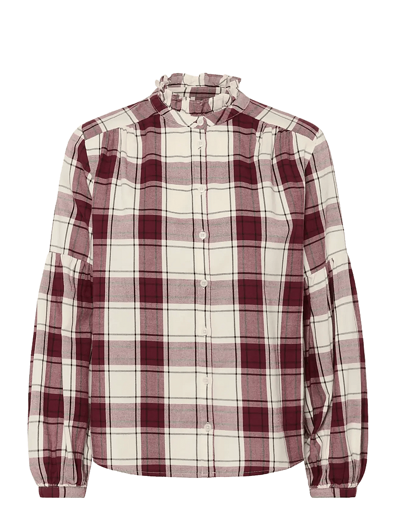 Part Two - SamillaPW SH - långärmade skjortor - tawny port check - 1