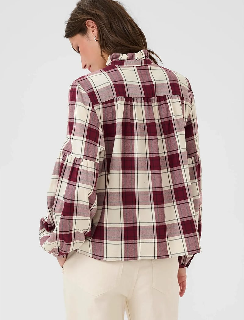 Part Two - SamillaPW SH - långärmade skjortor - tawny port check - 4