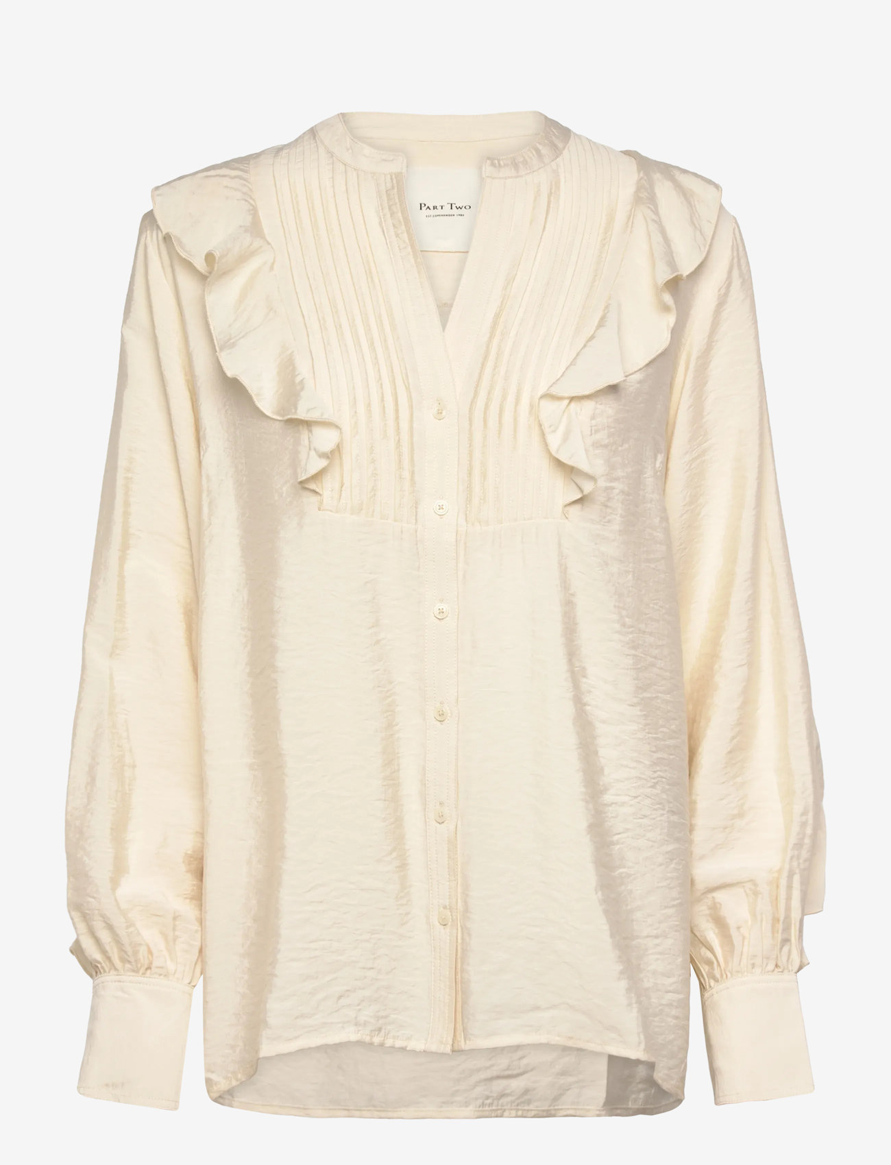 Part Two - StefaniPW - long-sleeved blouses - eggnog - 0