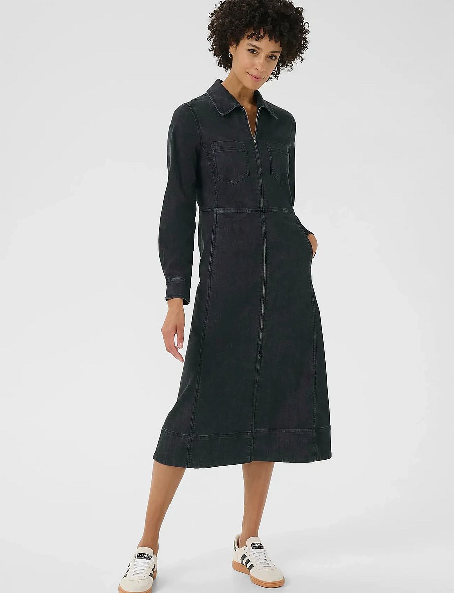 Part Two - SannisPW DR - jeanskleider - washed black denim - 3