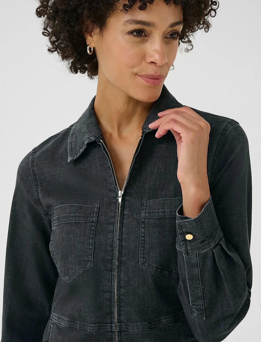 Part Two - SannisPW DR - jeanskleider - washed black denim - 5