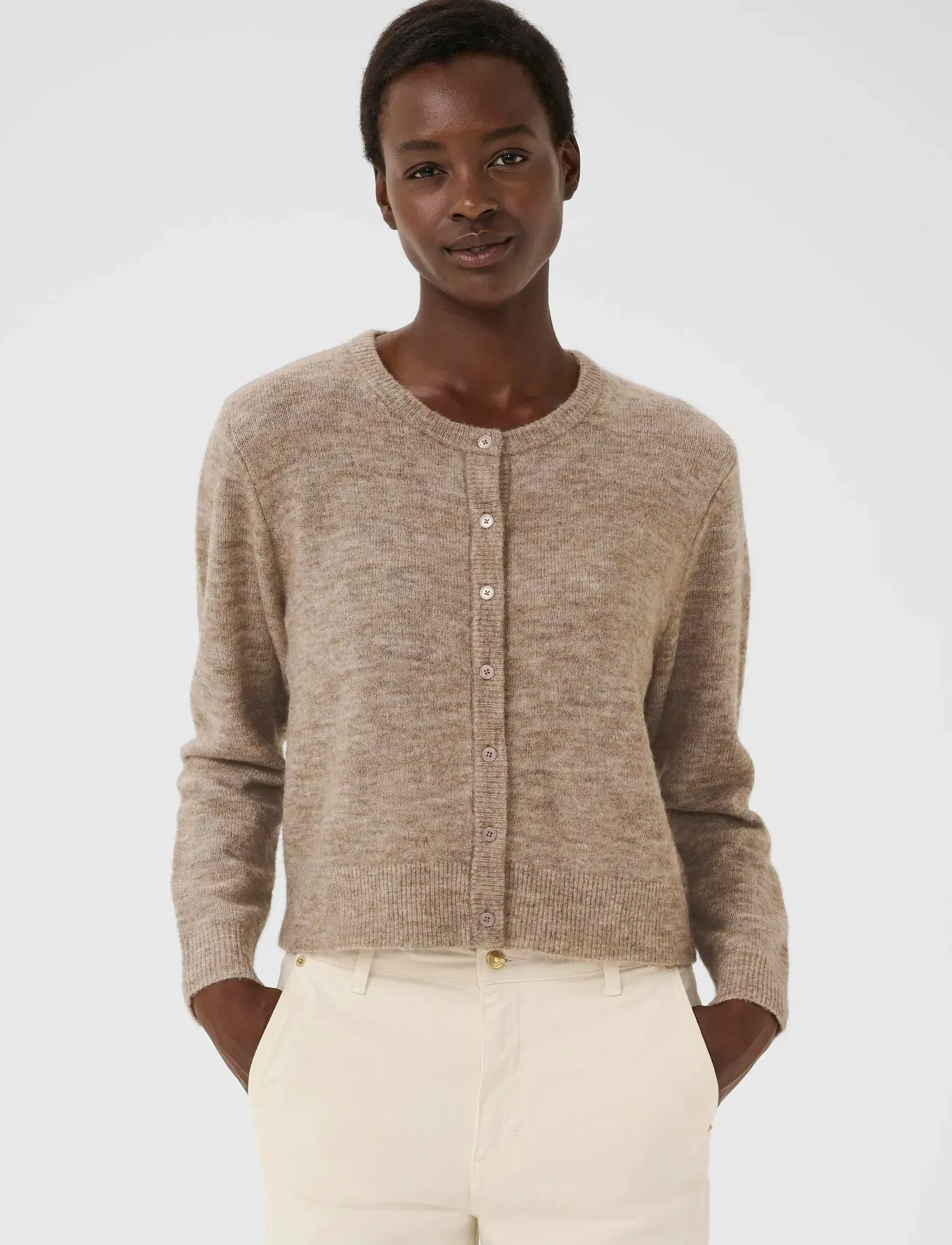 Part Two - LinikaPW CA - cardigans - mink melange - 5