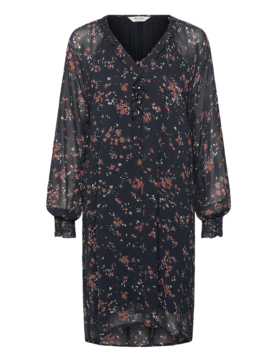 Part Two - UrmaDR - midikleider - dark navy mini flower print - 1