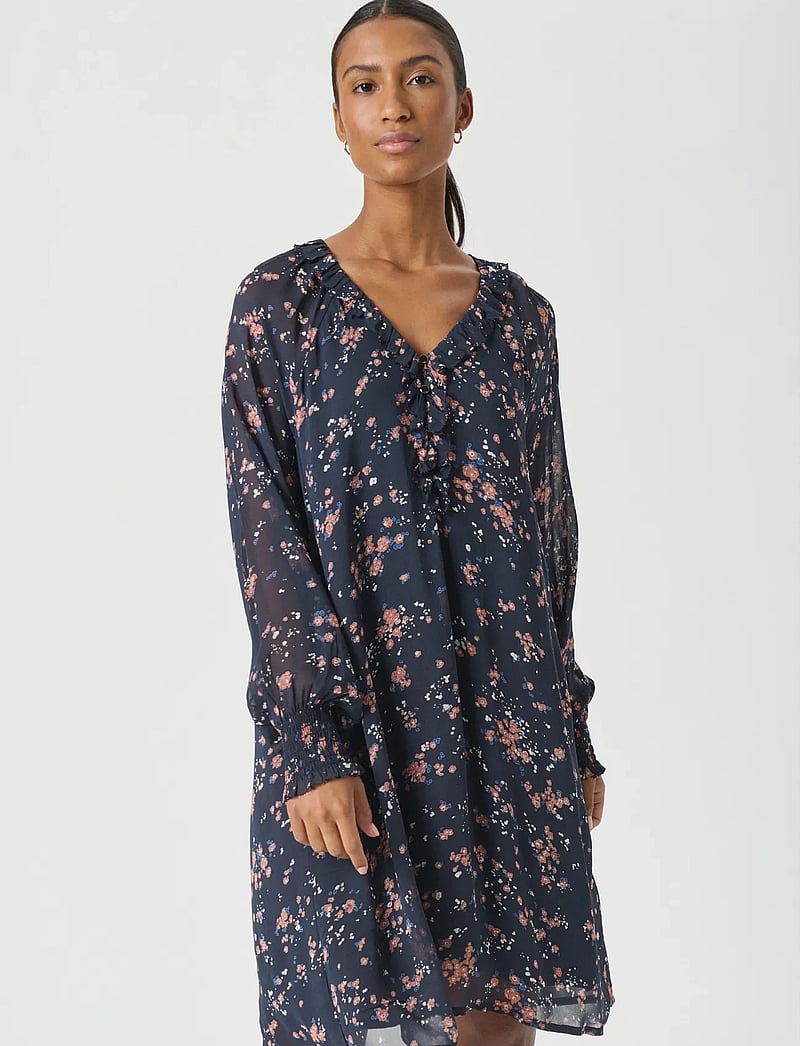 Part Two - UrmaDR - midikleider - dark navy mini flower print - 0