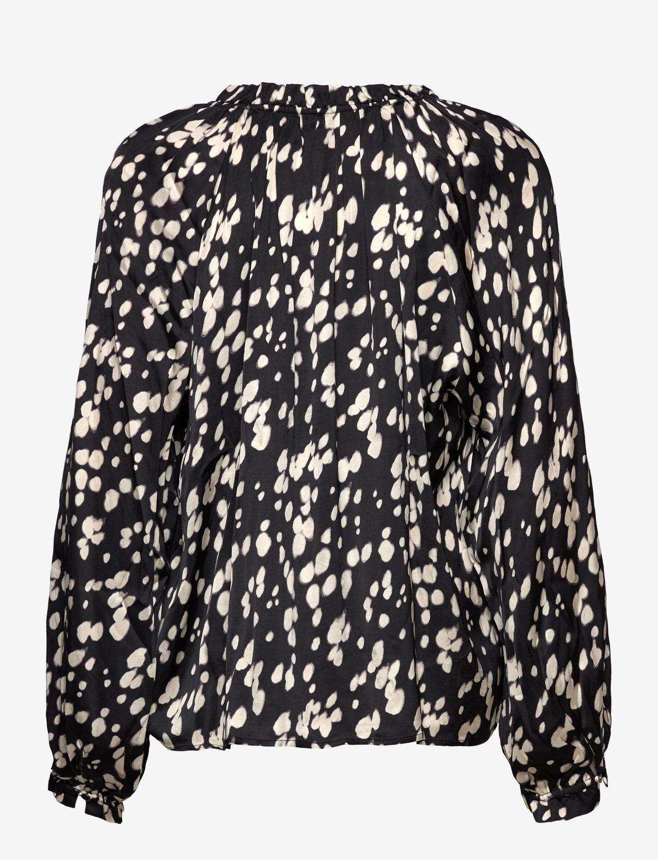 Part Two - VenessaPW BL - långärmade blusar - black dot print - 2