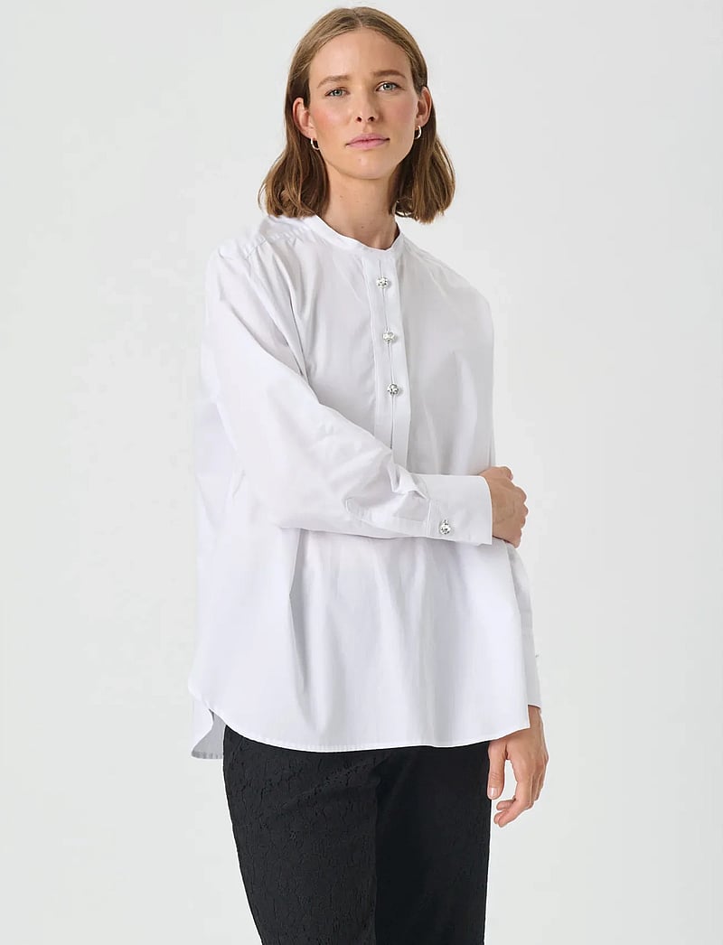 Part Two - VildanaPW SH - pikkade varrukatega särgid - bright white - 0