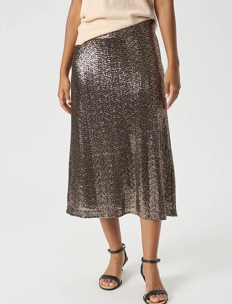 Part Two - ViktoriaPW SK - paljettkjolar - metal sequins mix - 0