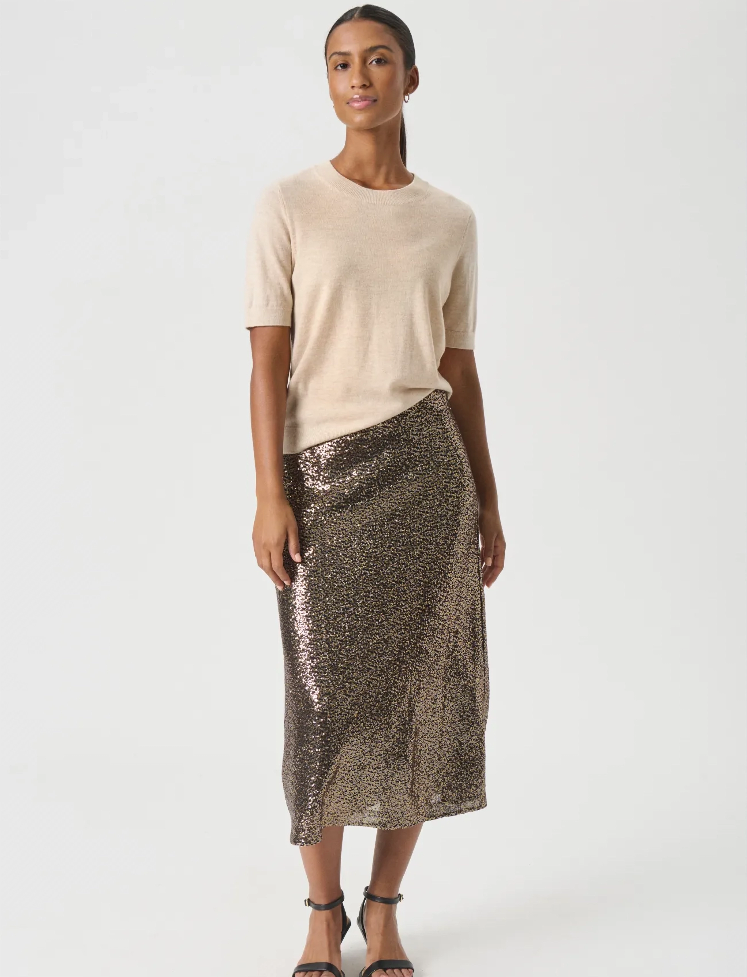 Part Two - ViktoriaPW SK - sequin skirts - metal sequins mix - 3